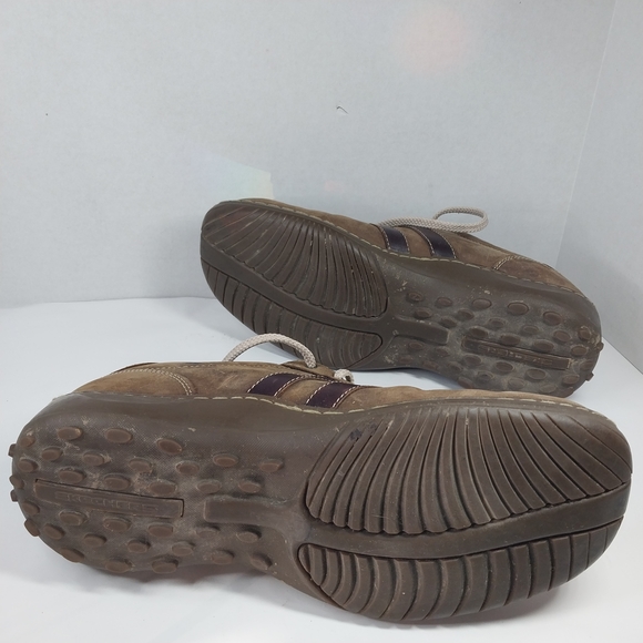 Vtg 90's Skechers Size 10.5 Brown Leather Lace Up Square Toe Y2k Casual Shoes - Picture 12 of 12